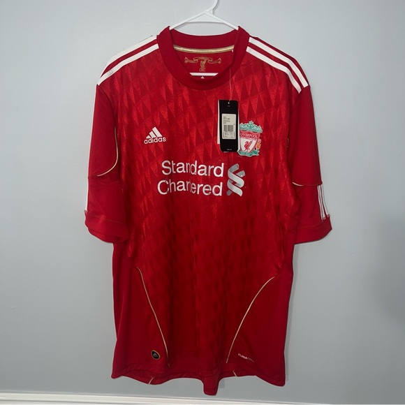 Liverpool FC Jersey Mens XL Red Adidas 2010-2012 Football England NWT - Picture 1 of 8